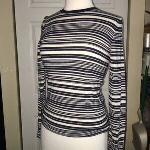 GAP Small Thin Navy Stripe Spring Sweater EUC